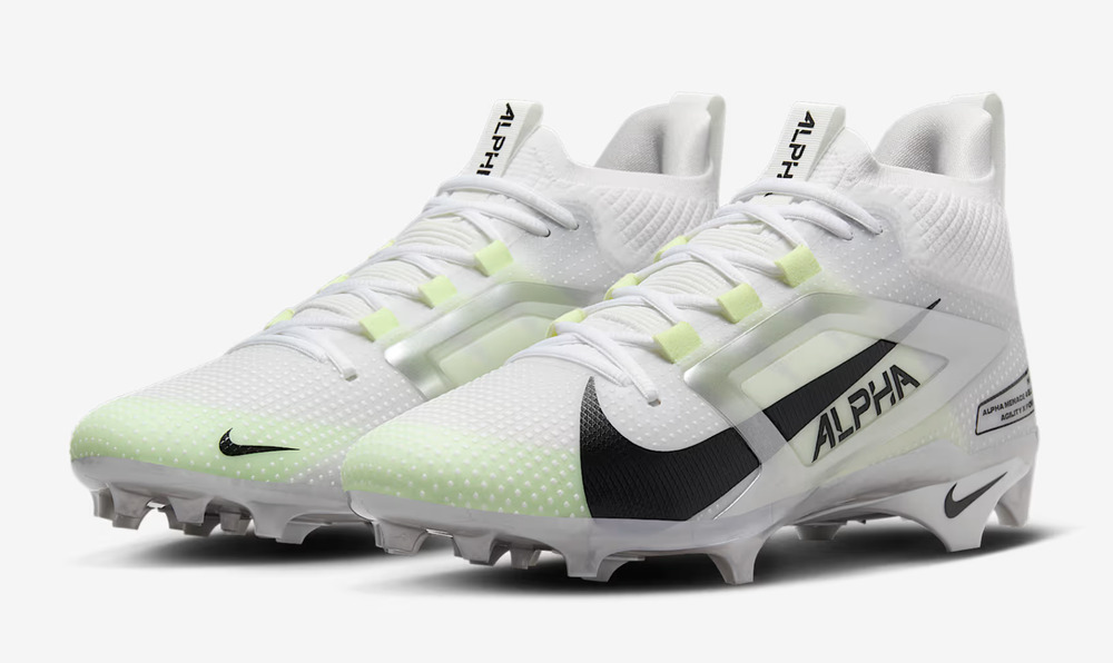 Nike Mens Alpha Menace 4 Elite Football Cleats Size 11 White Yellow FD7036 NWOB
